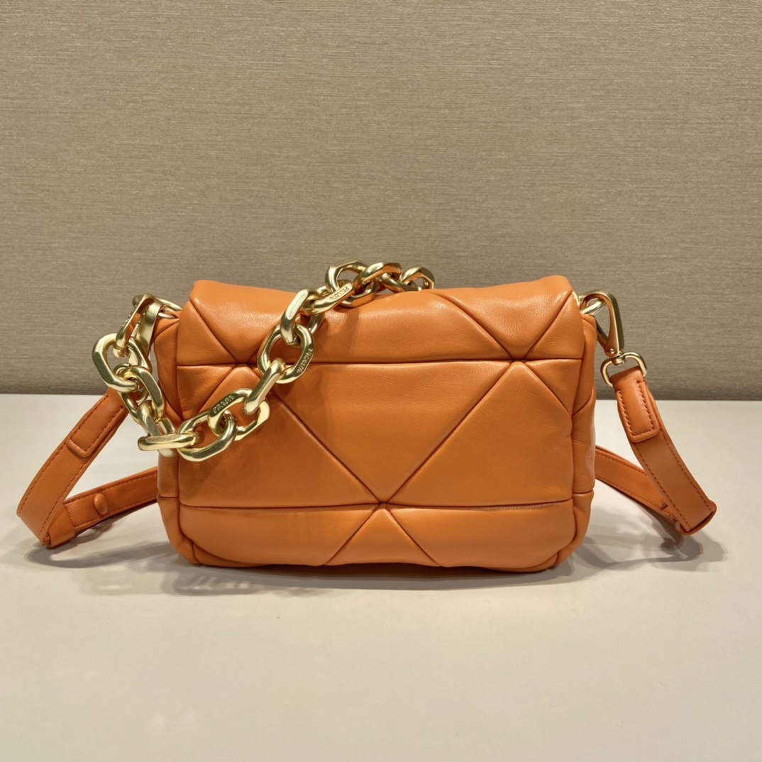Pra*a system nappa patchwork shoulder bag