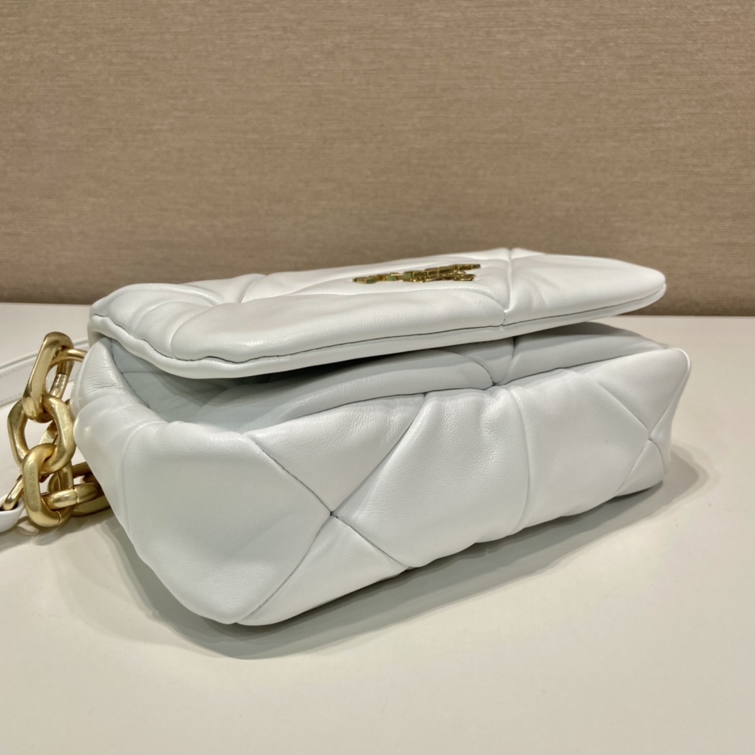 Pra*a system nappa patchwork shoulder bag