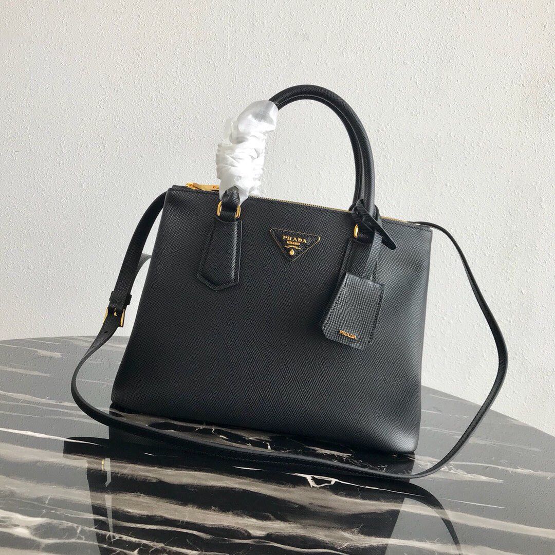 Pra*a galleria saffiano leather bag