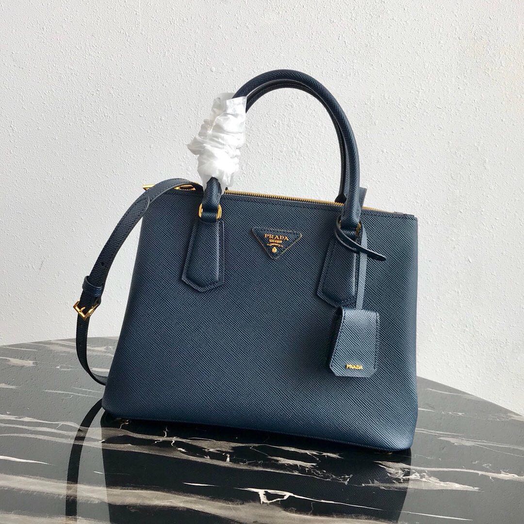 Pra*a galleria saffiano leather bag