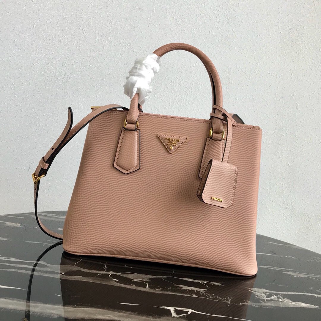 Pra*a galleria saffiano leather bag