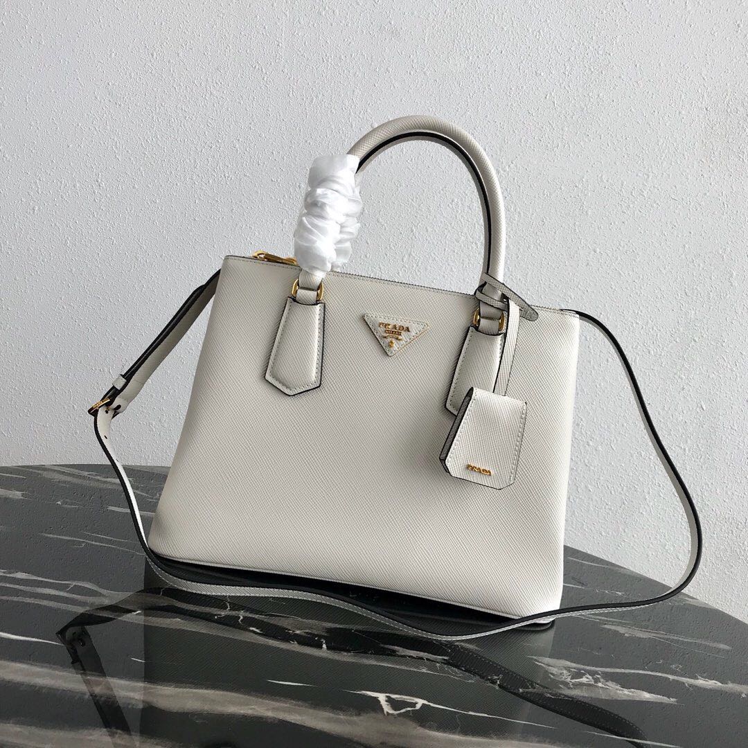 Pra*a galleria saffiano leather bag