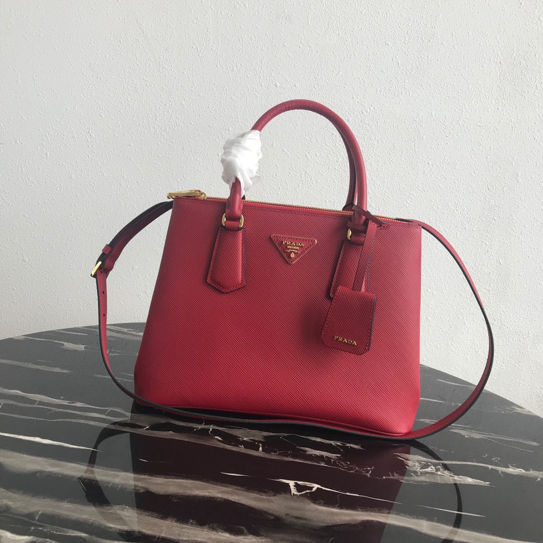 Pra*a galleria saffiano leather bag