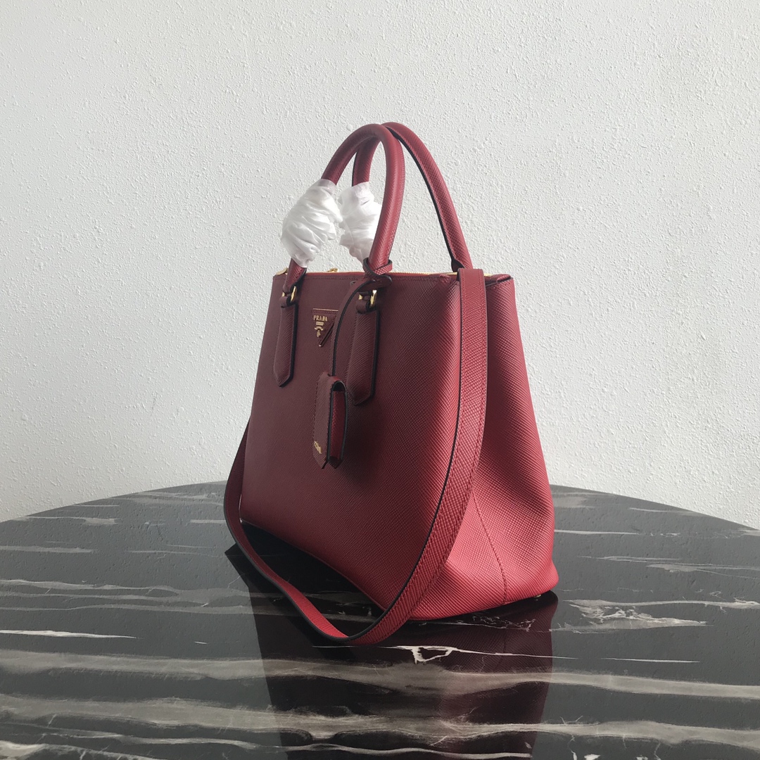 Pra*a galleria saffiano leather bag