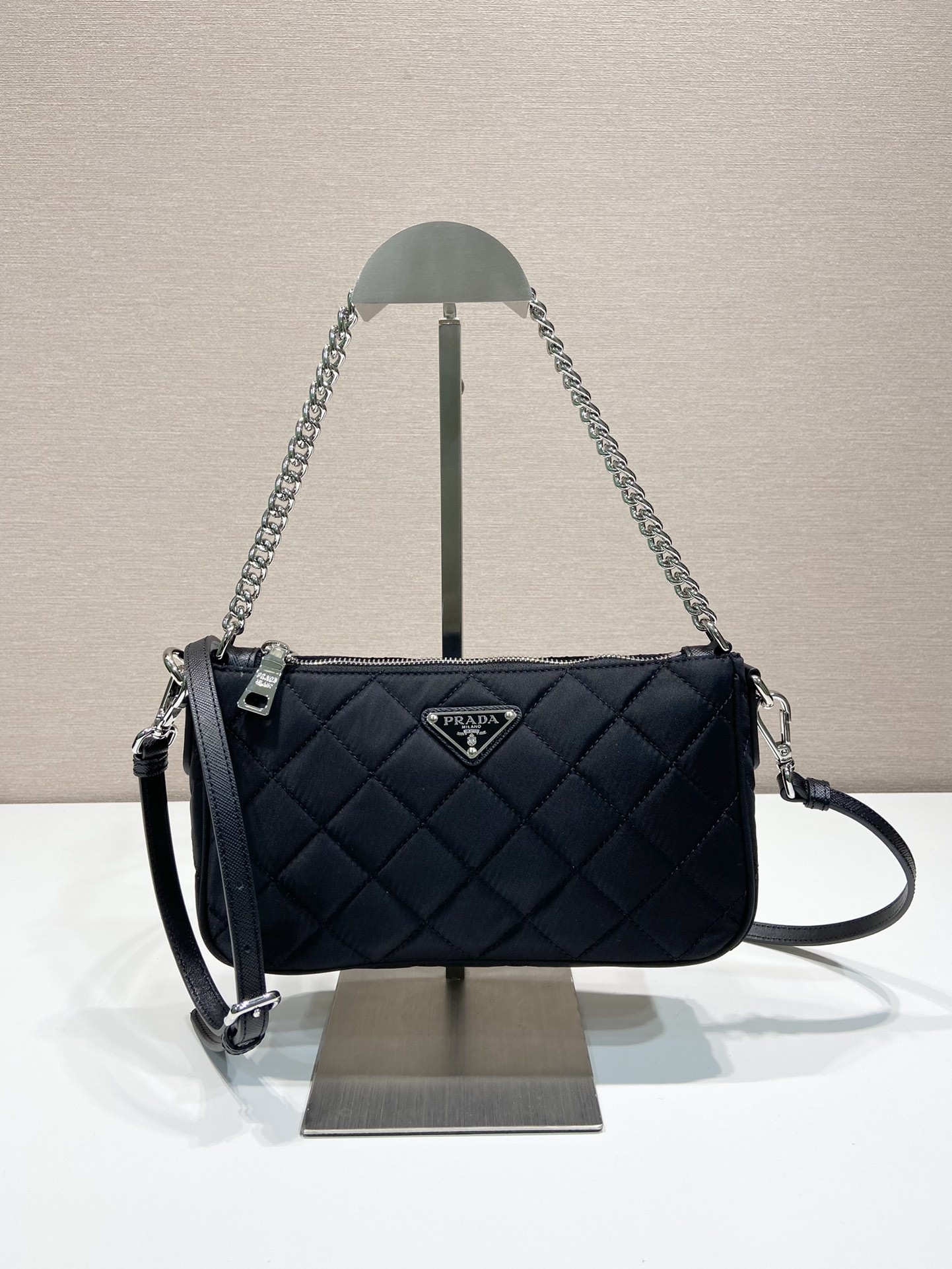 Pra*a quilted tessuto nylon black