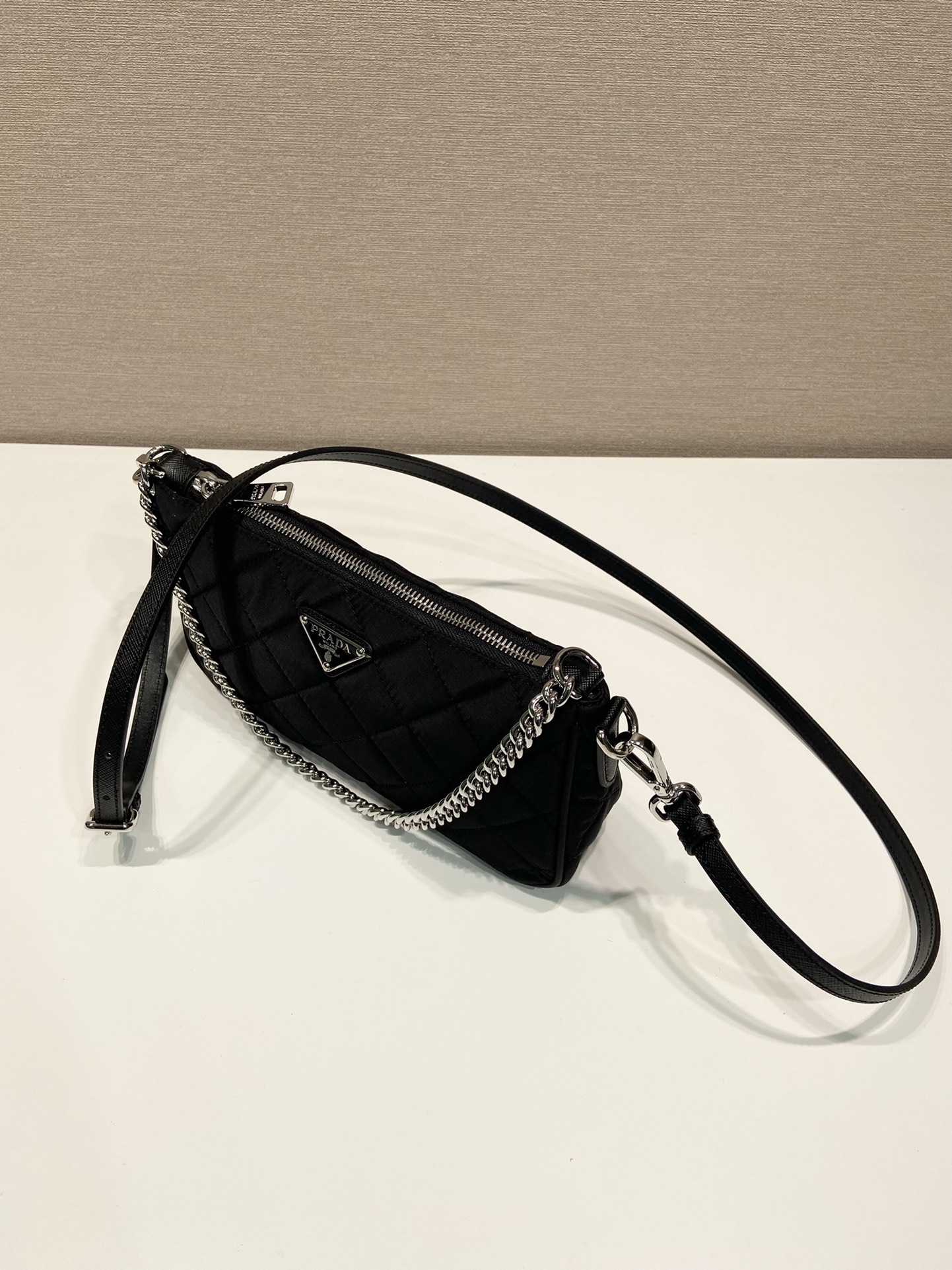 Pra*a quilted tessuto nylon black