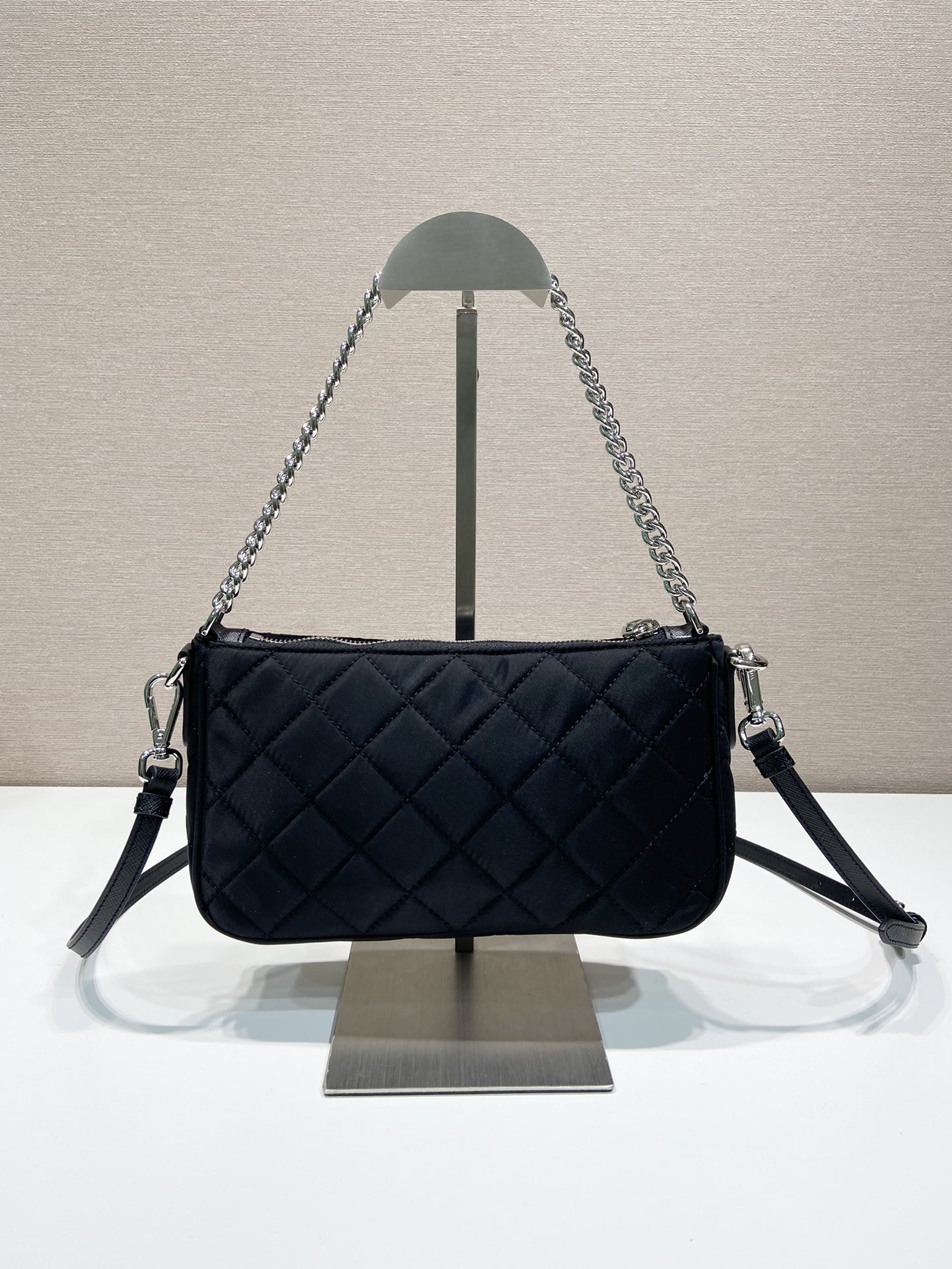 Pra*a quilted tessuto nylon black