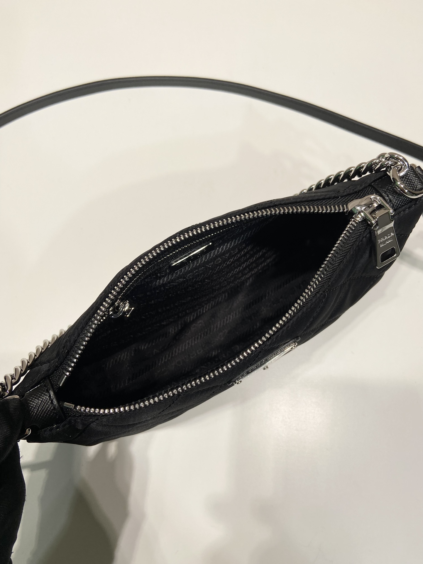 Pra*a quilted tessuto nylon black
