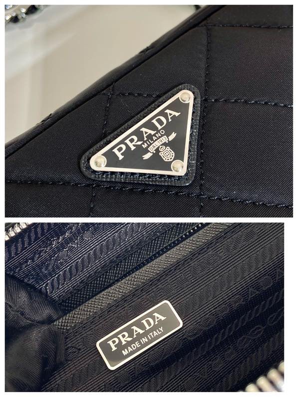 Pra*a quilted tessuto nylon black