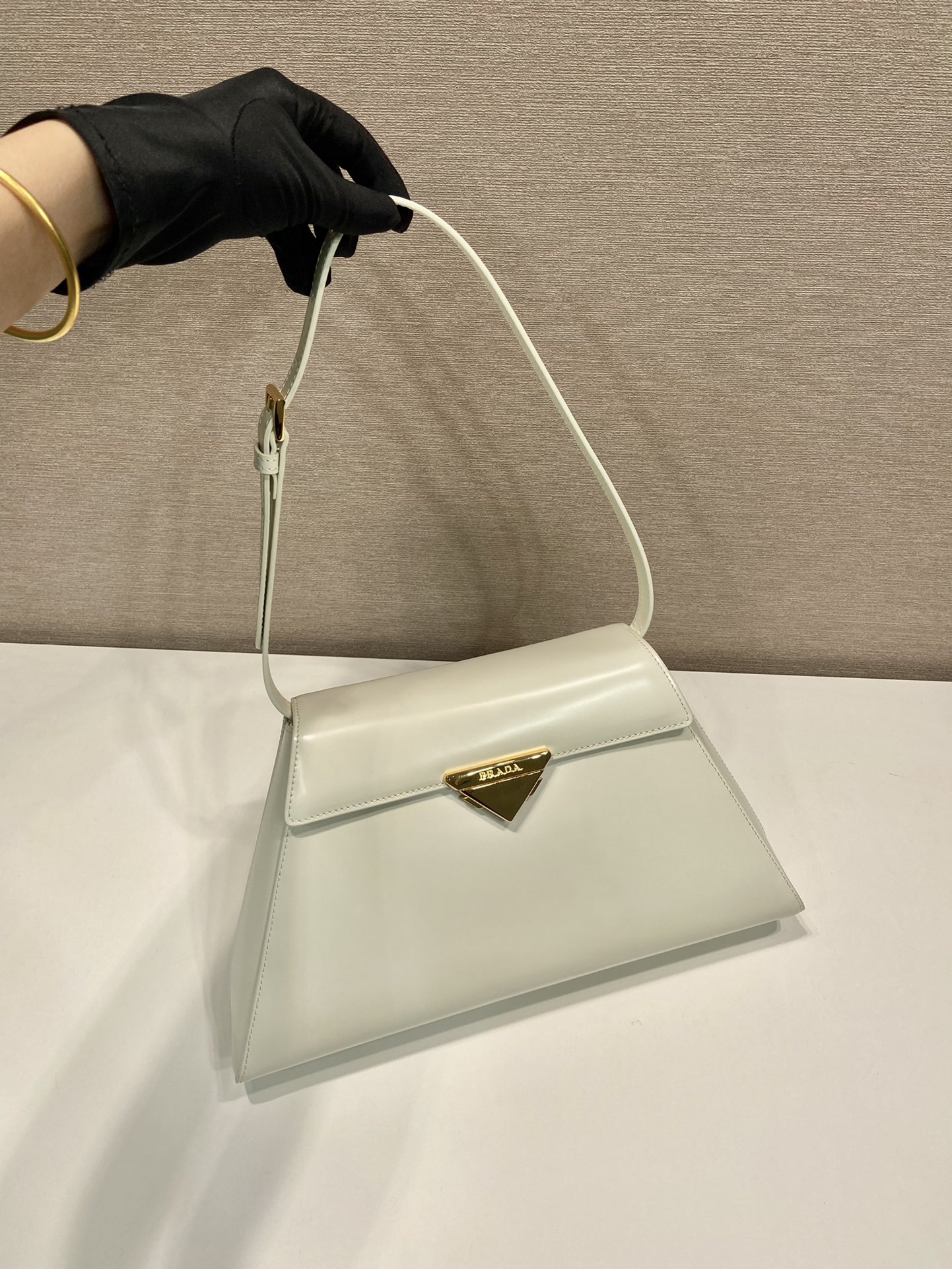 Pra*a brushed leather handbag