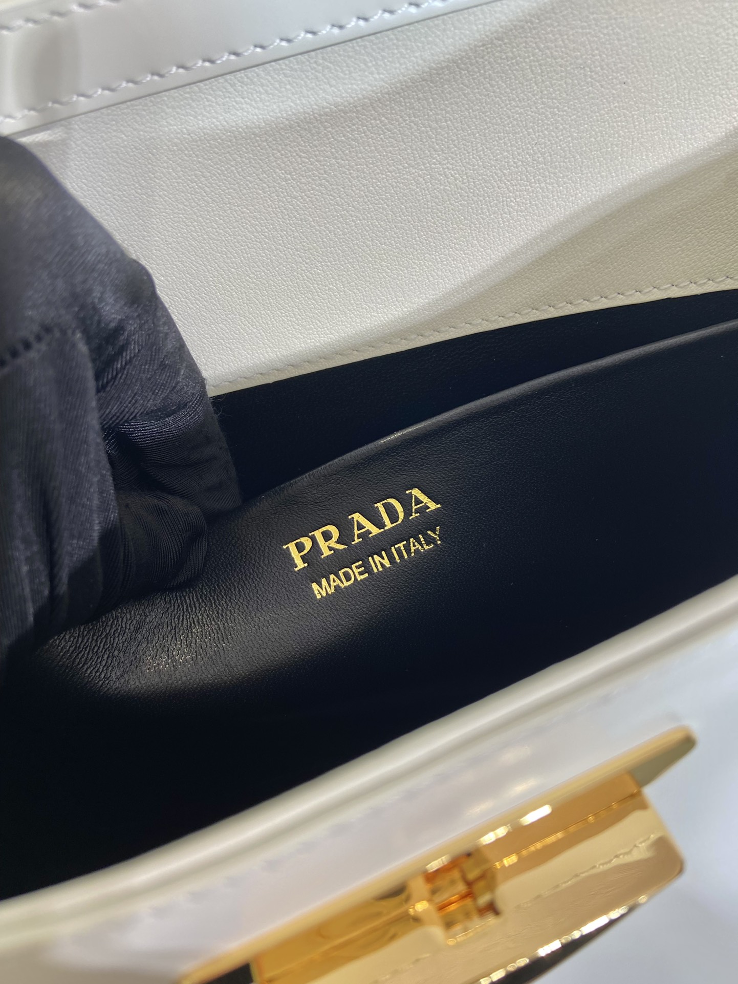 Pra*a brushed leather handbag