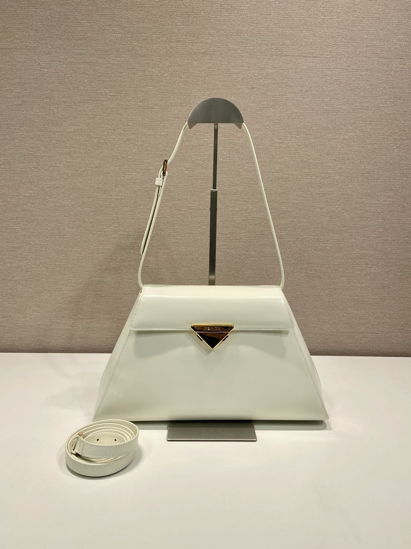 Pra*a brushed leather handbag