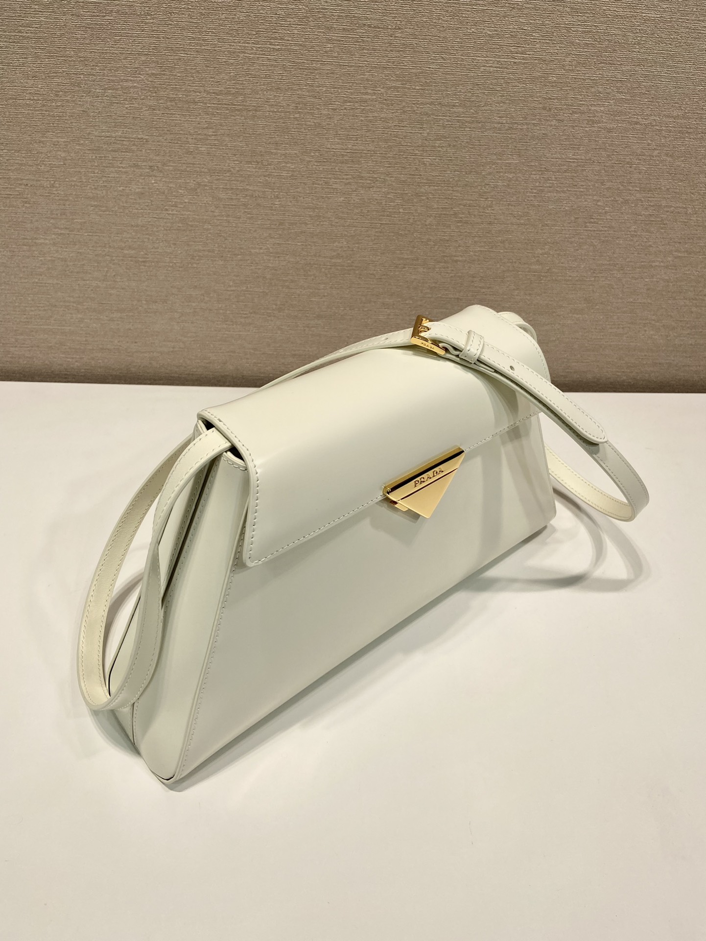 Pra*a brushed leather handbag