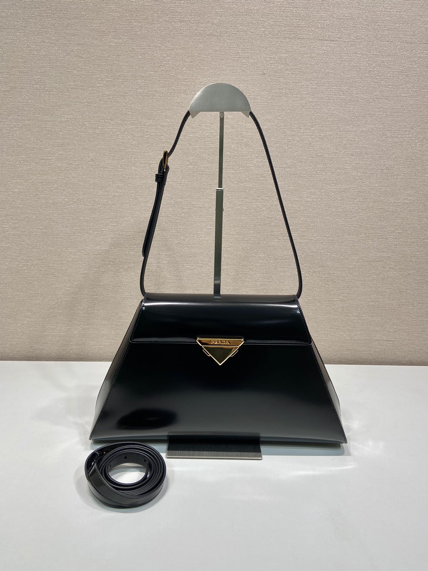 Pra*a brushed leather handbag