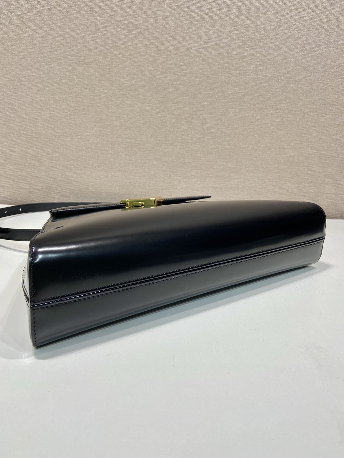 Pra*a brushed leather handbag