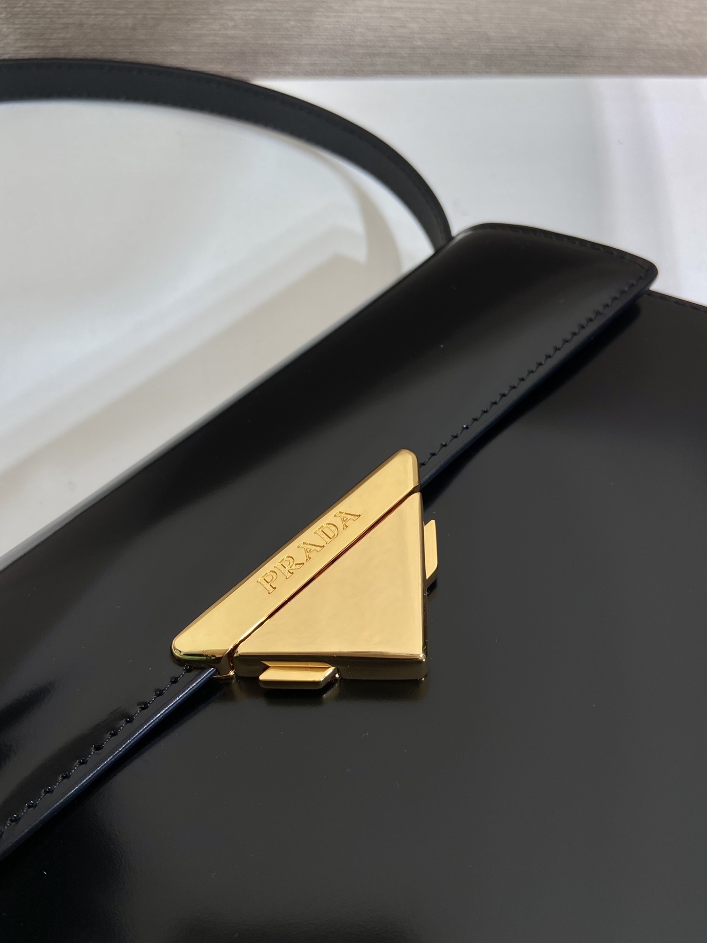 Pra*a brushed leather handbag