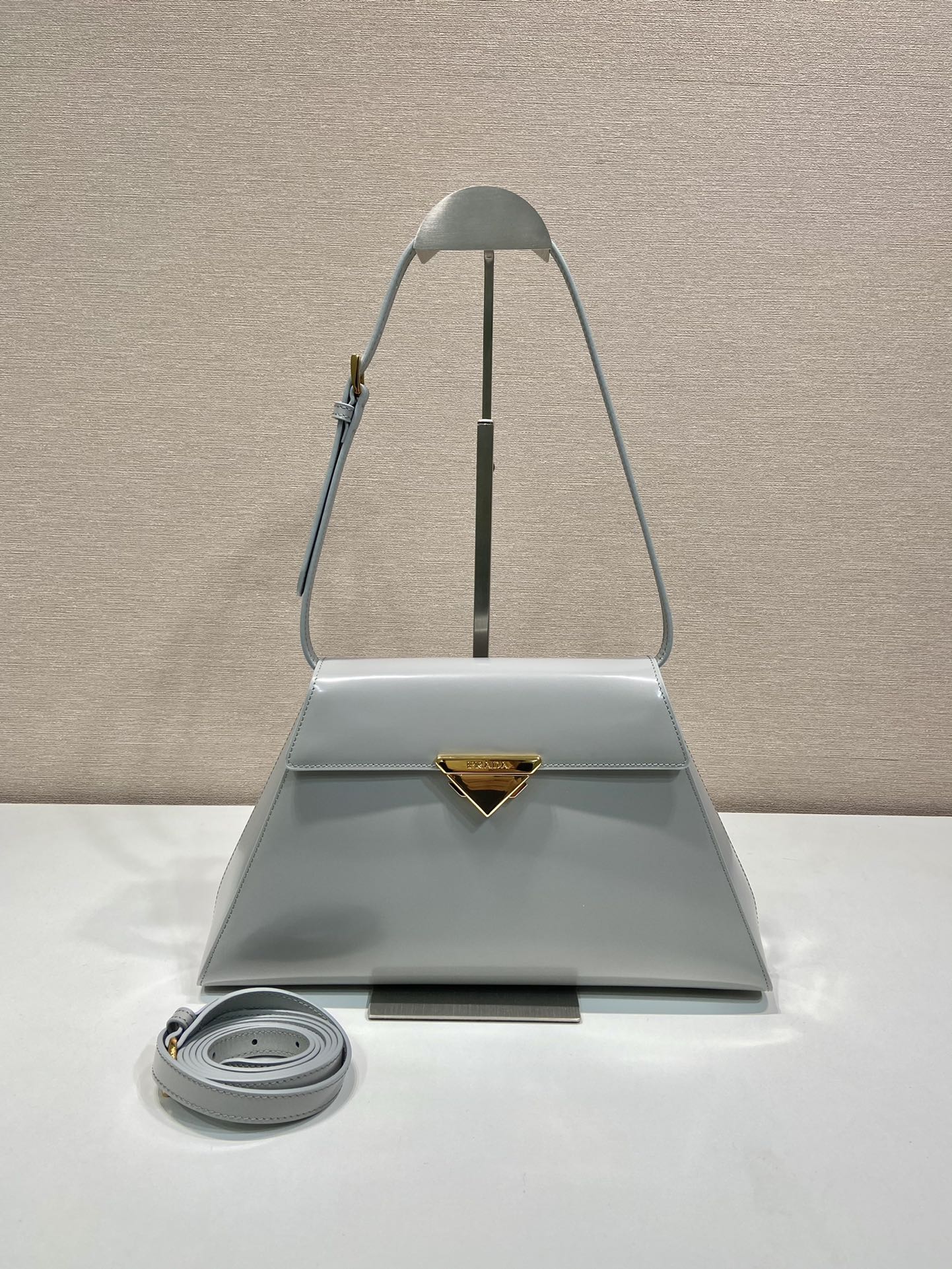 Pra*a brushed leather handbag