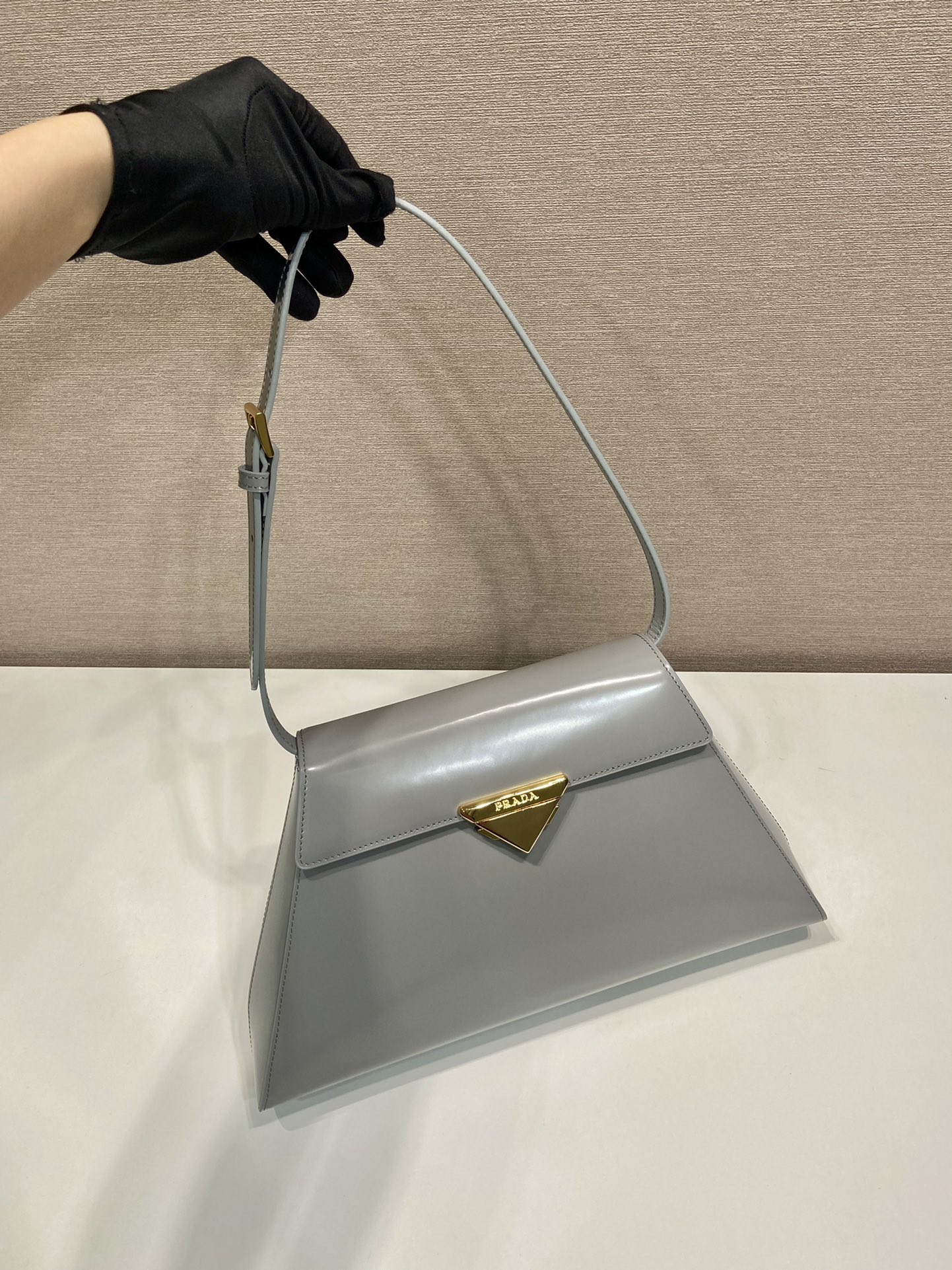Pra*a brushed leather handbag