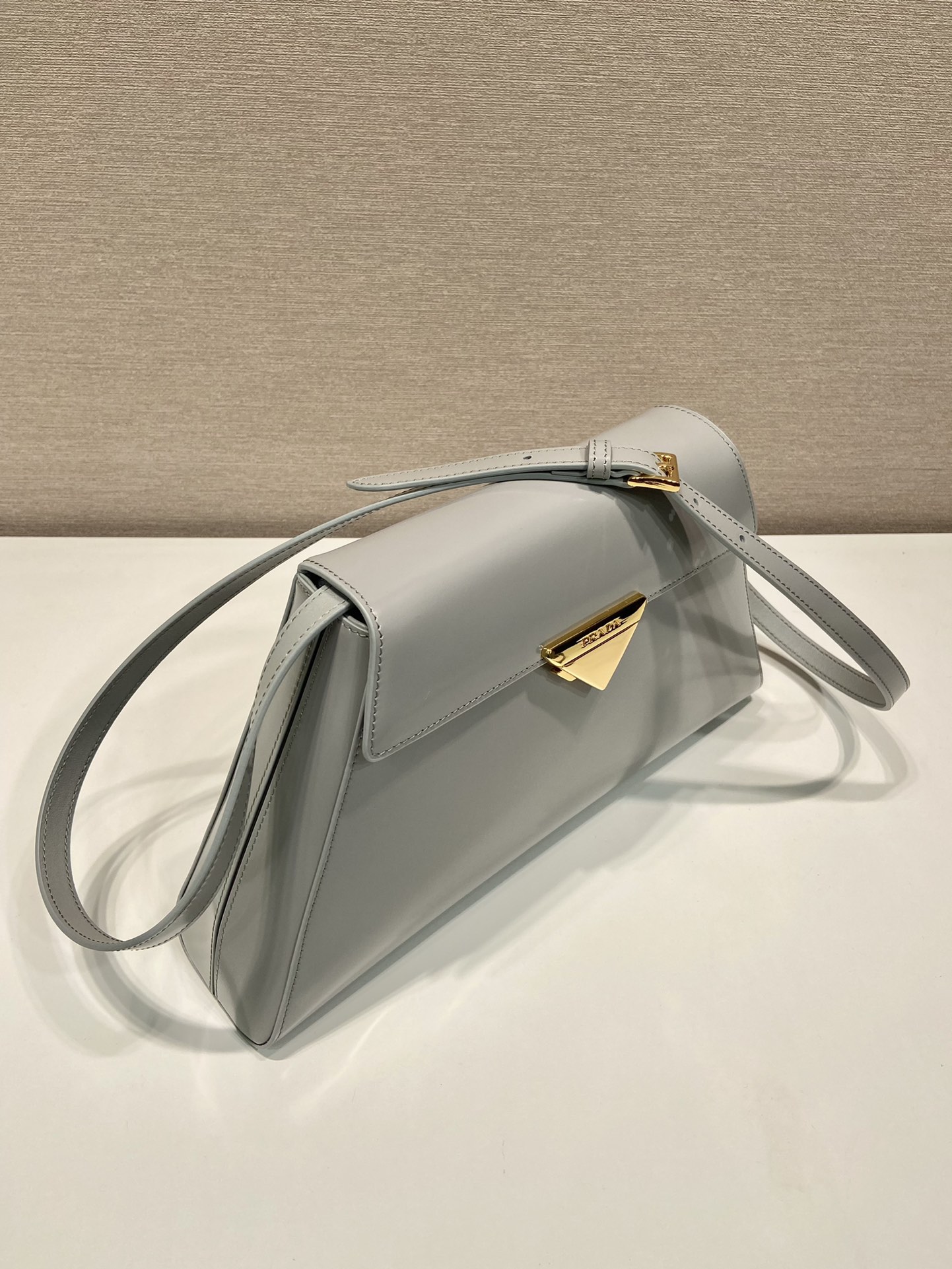 Pra*a brushed leather handbag
