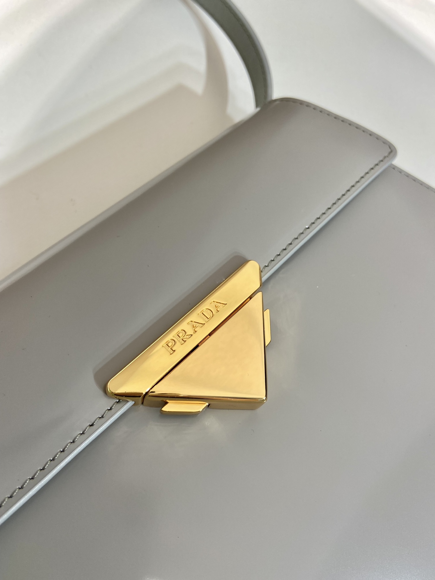 Pra*a brushed leather handbag