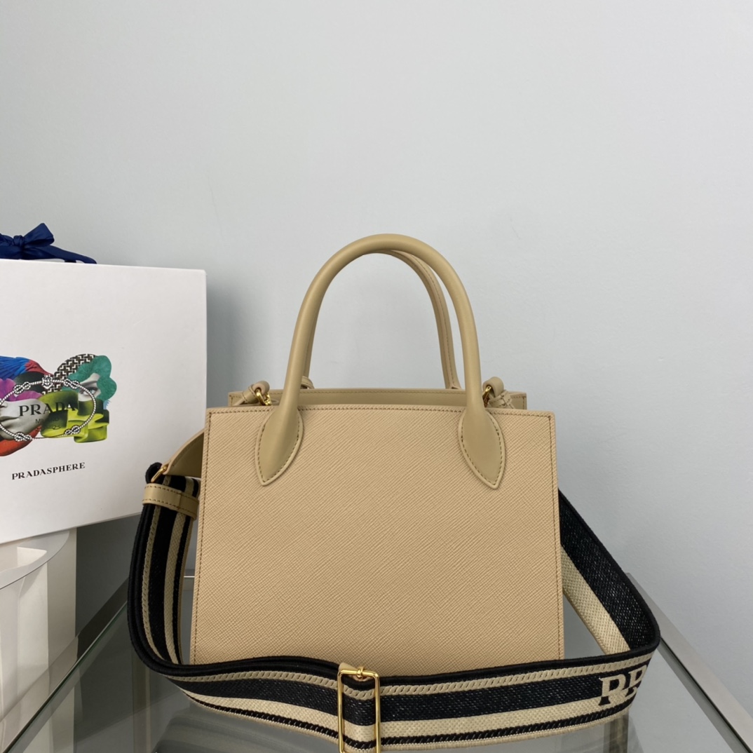 Pra*a monochrome small saffiano bag