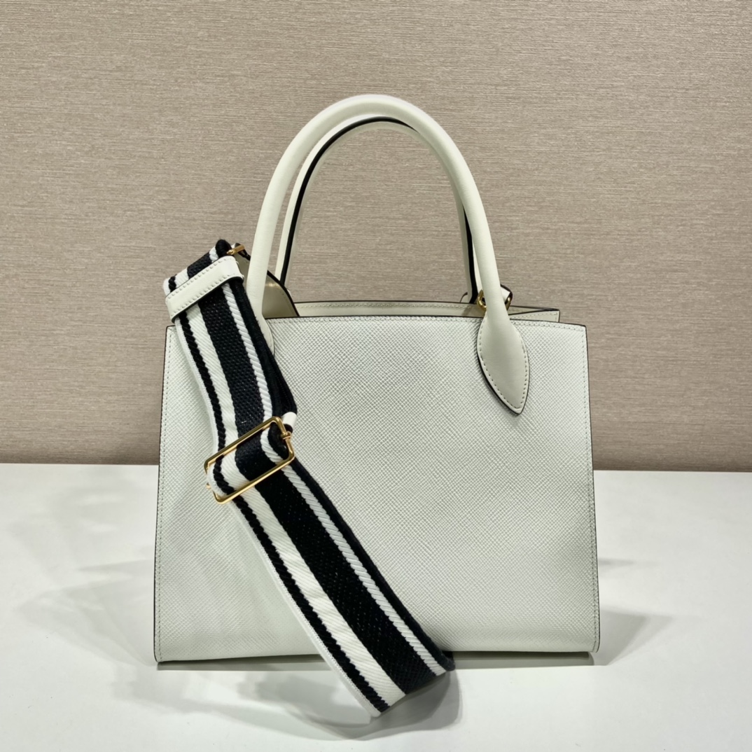 Pra*a monochrome small saffiano bag