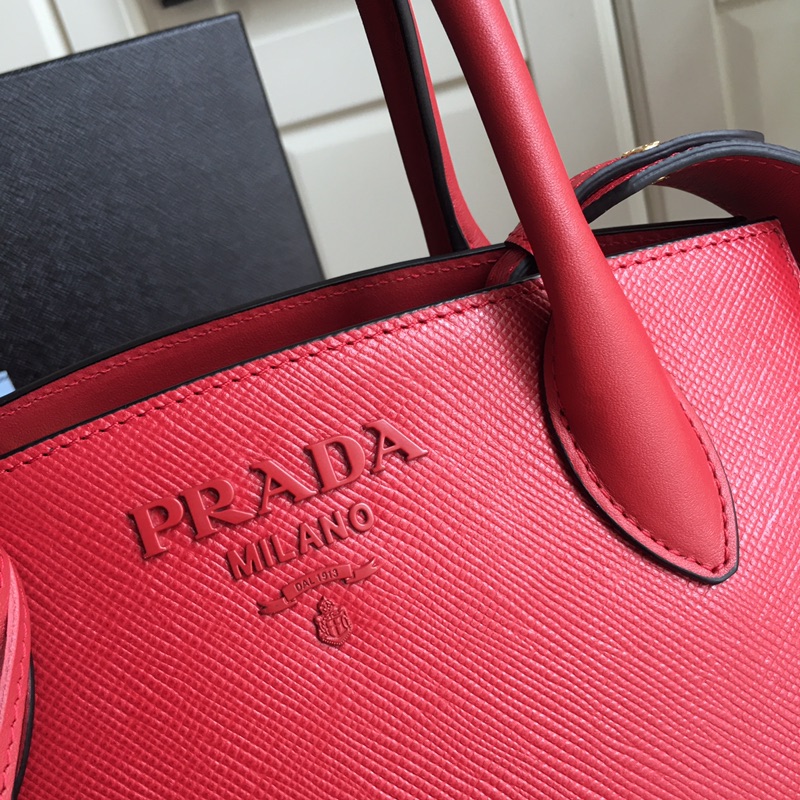 Pra*a monochrome small saffiano bag