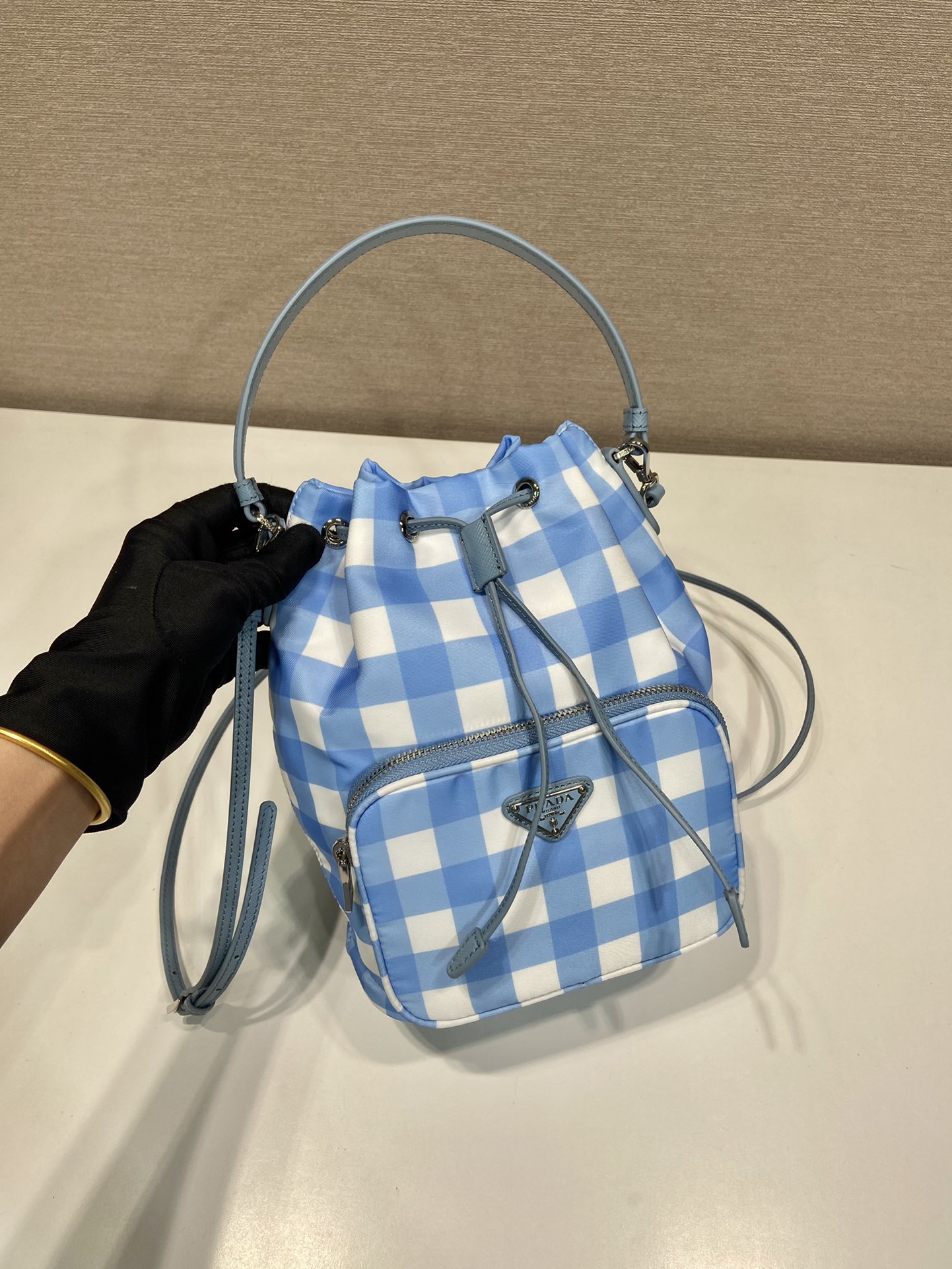 Pra*a duet printed re-nylon bag