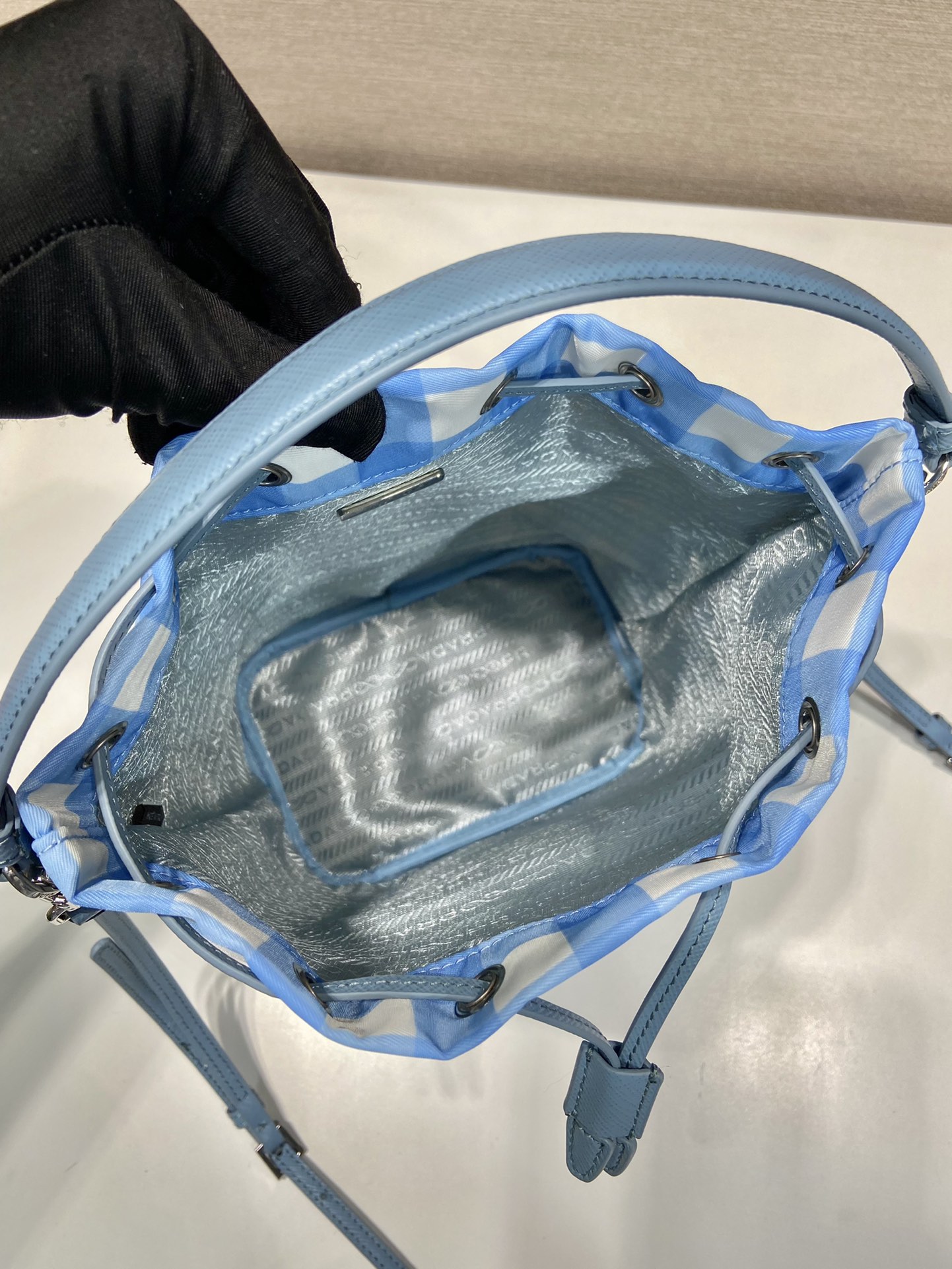 Pra*a duet printed re-nylon bag