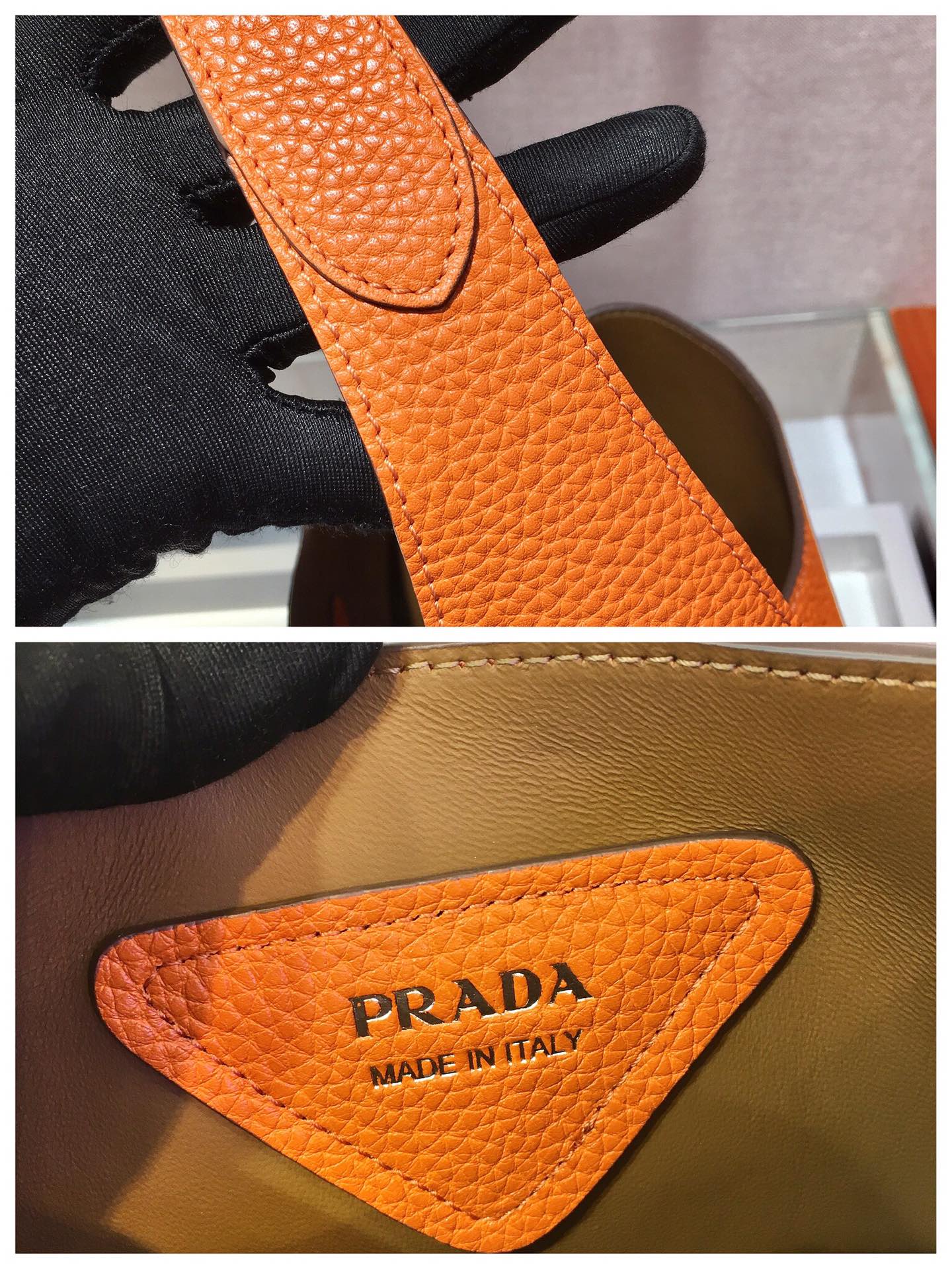 Pra*a leather handbag