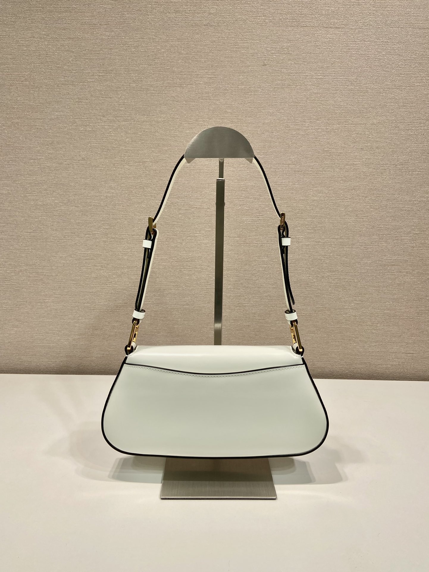 Pra*a brushed leather shoulder bag