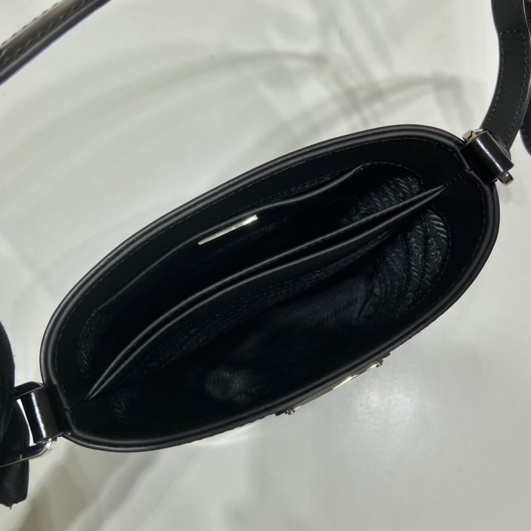 Pra*a mini brushed-leather bucket bag