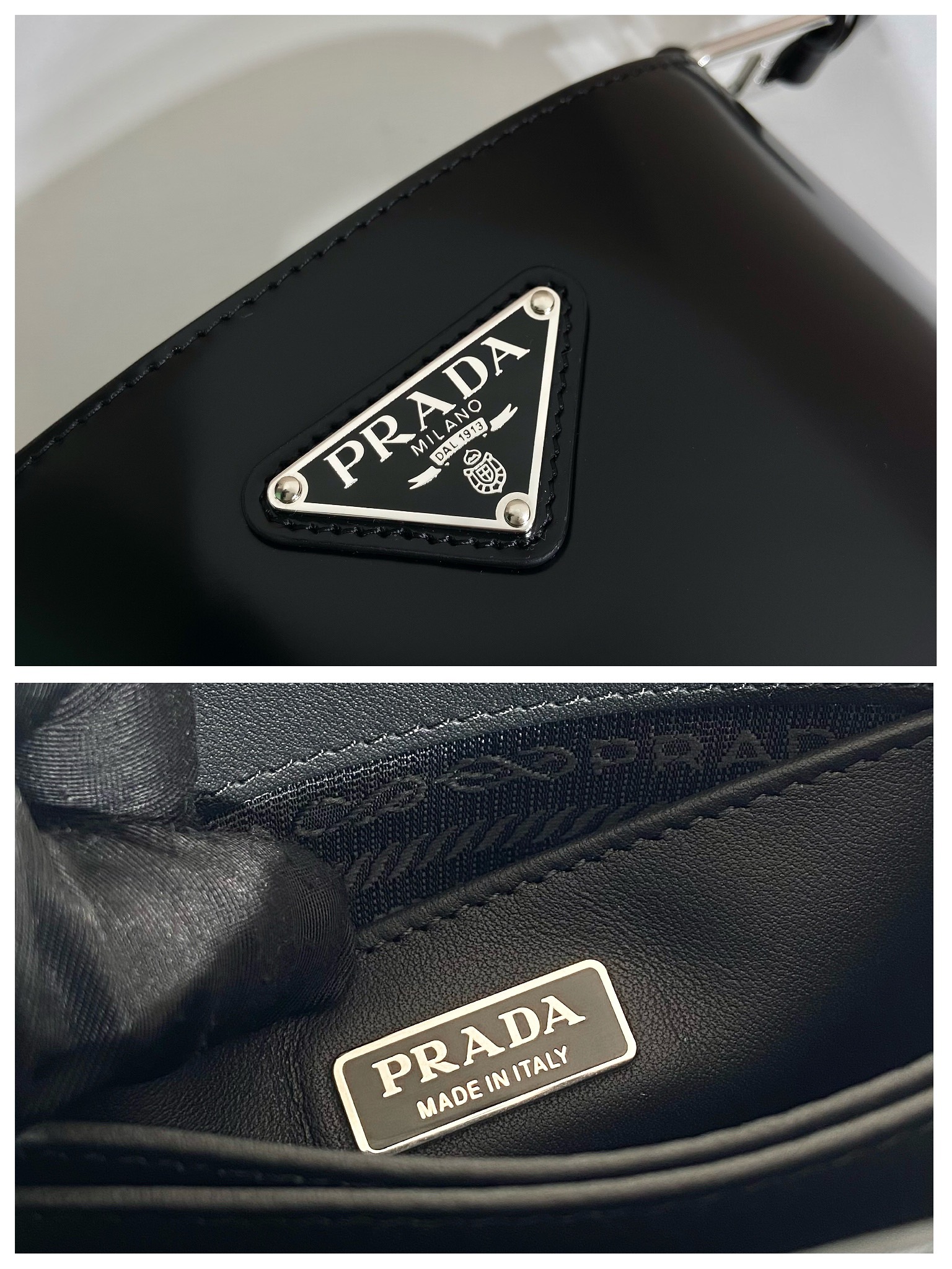 Pra*a mini brushed-leather bucket bag