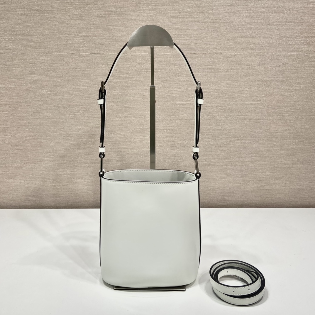 Pra*a mini brushed-leather bucket bag