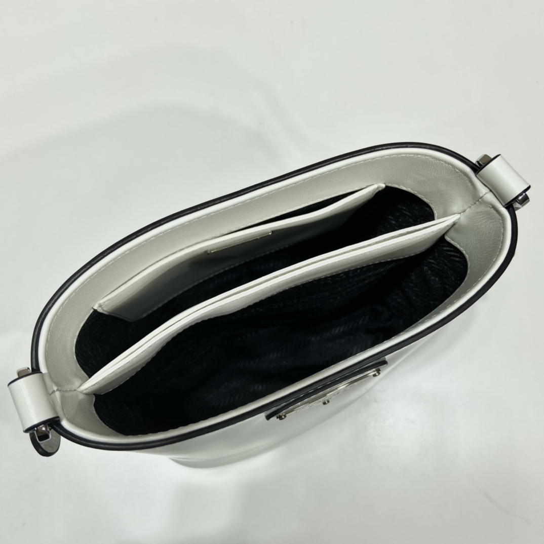 Pra*a mini brushed-leather bucket bag