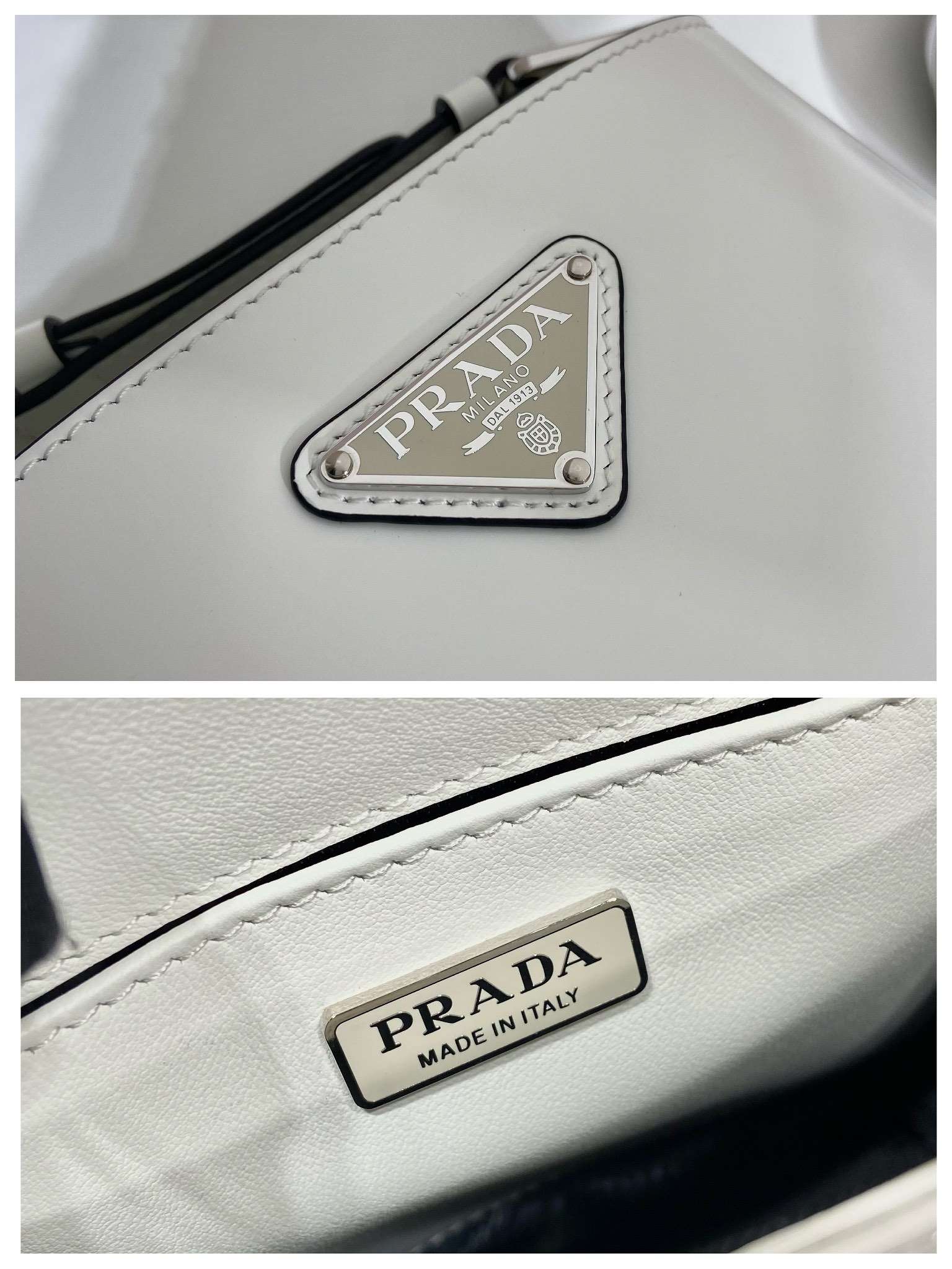Pra*a mini brushed-leather bucket bag