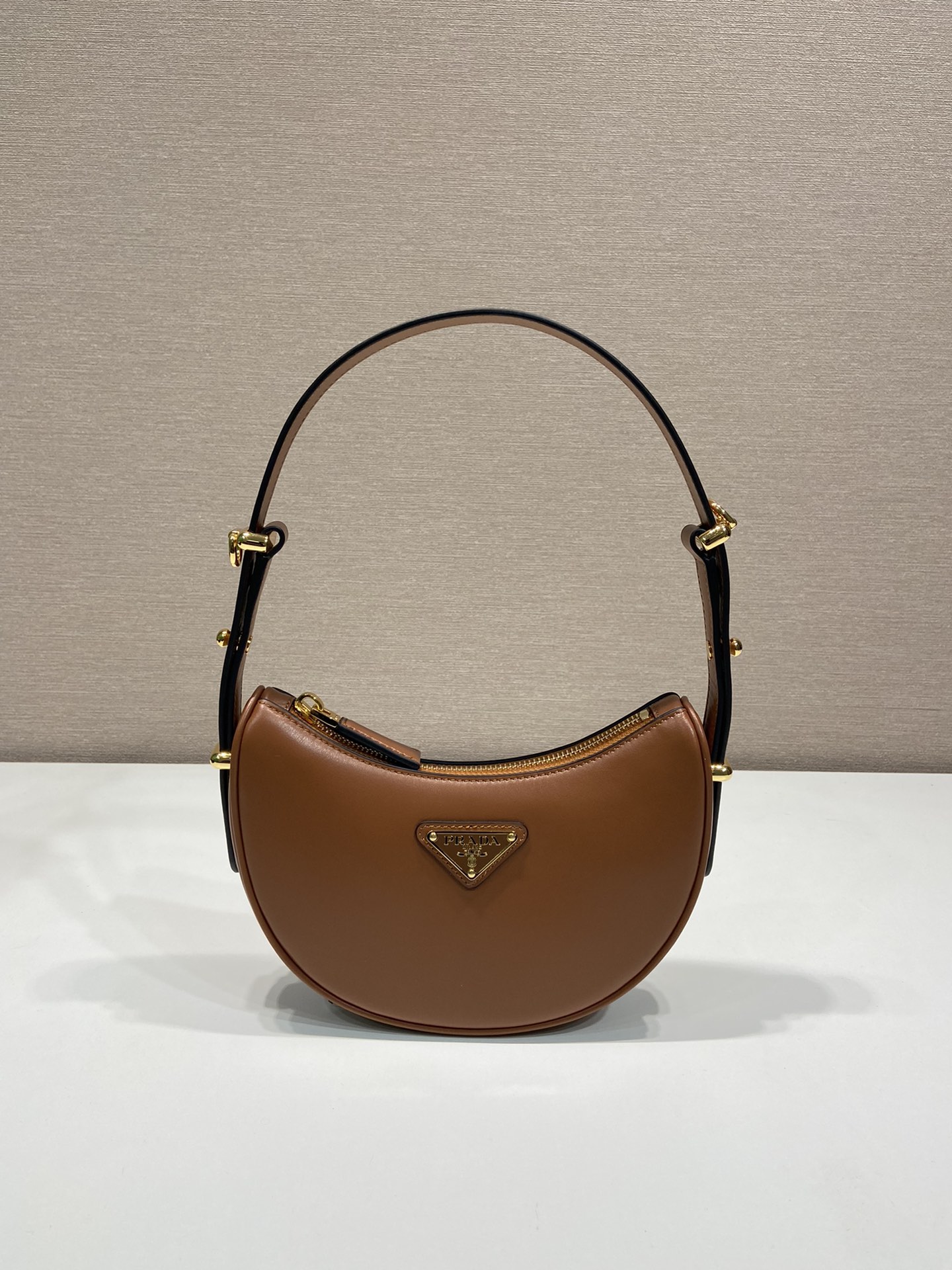 Pra*a arqué leather mini shoulder bag