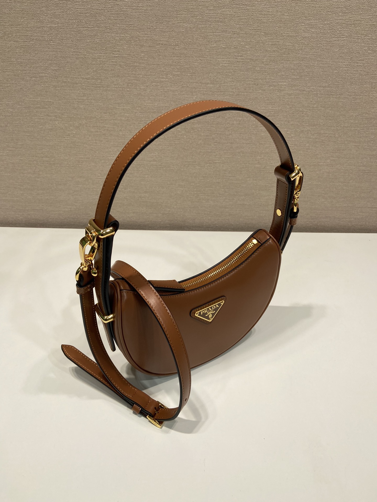 Pra*a arqué leather mini shoulder bag