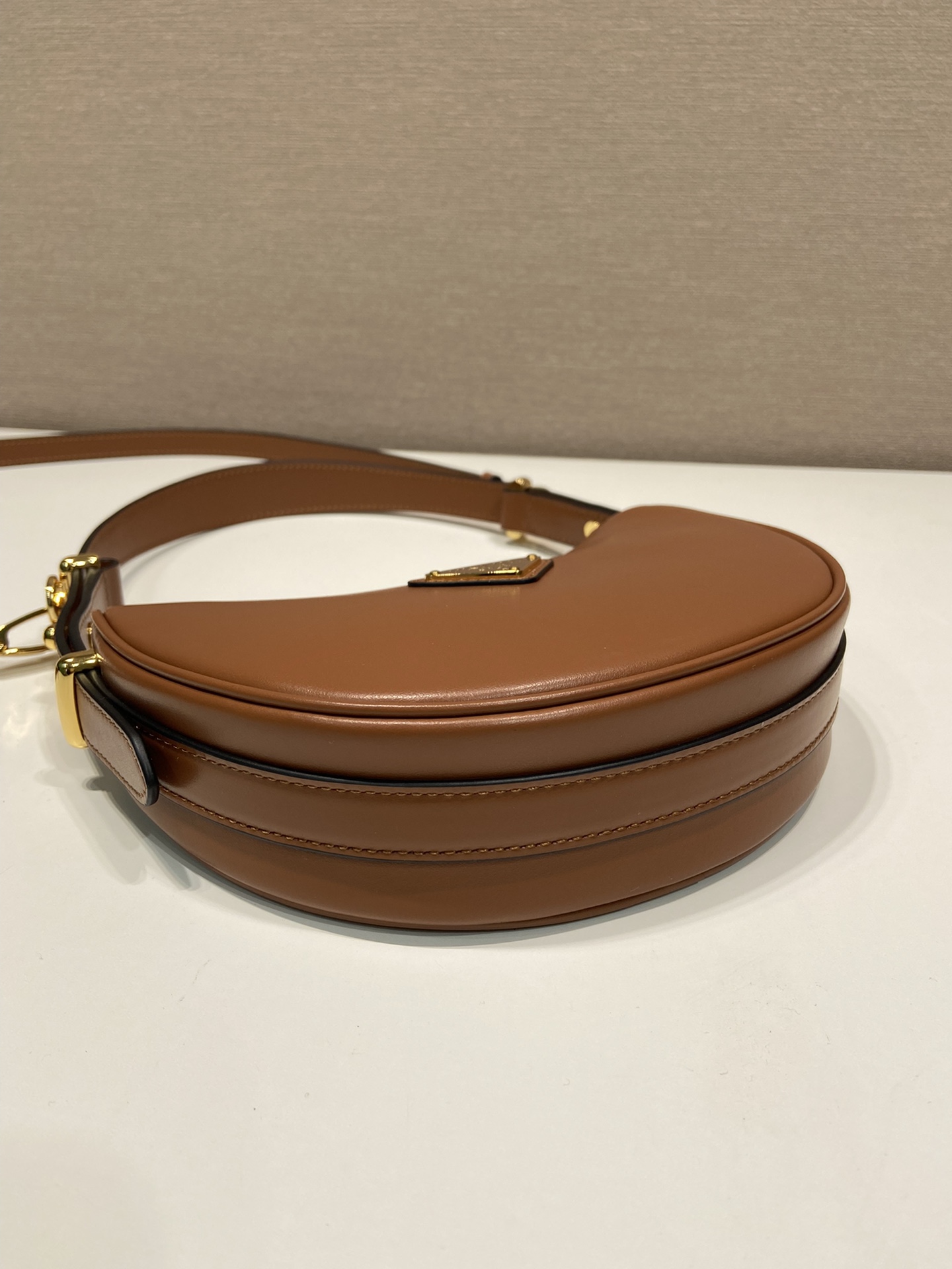 Pra*a arqué leather mini shoulder bag