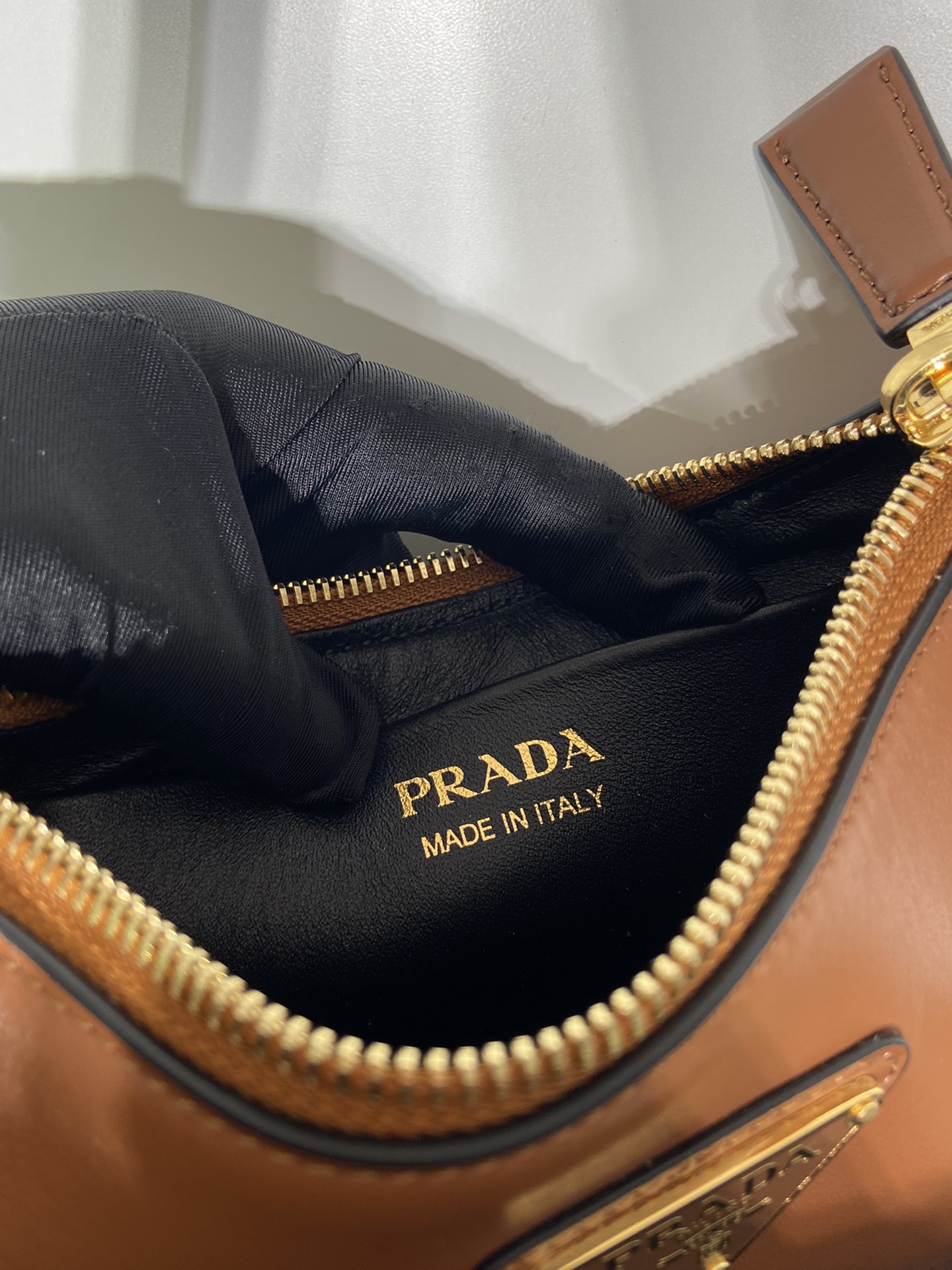 Pra*a arqué leather mini shoulder bag