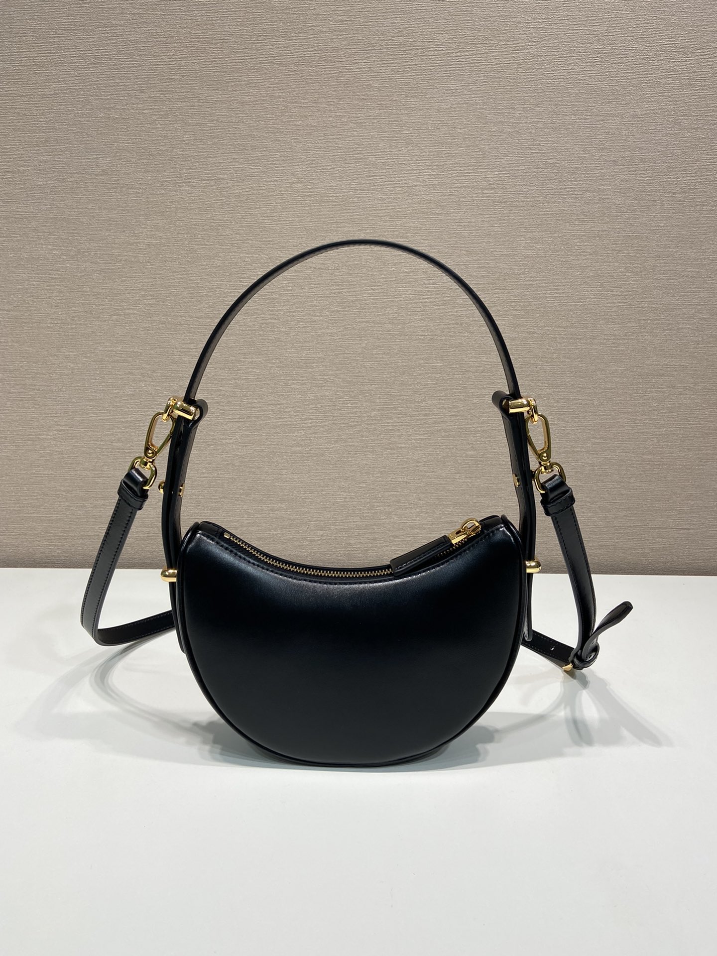 Pra*a arqué leather mini shoulder bag