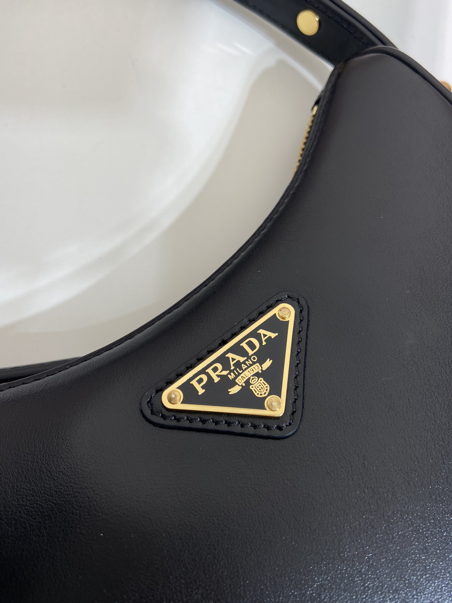 Pra*a arqué leather mini shoulder bag