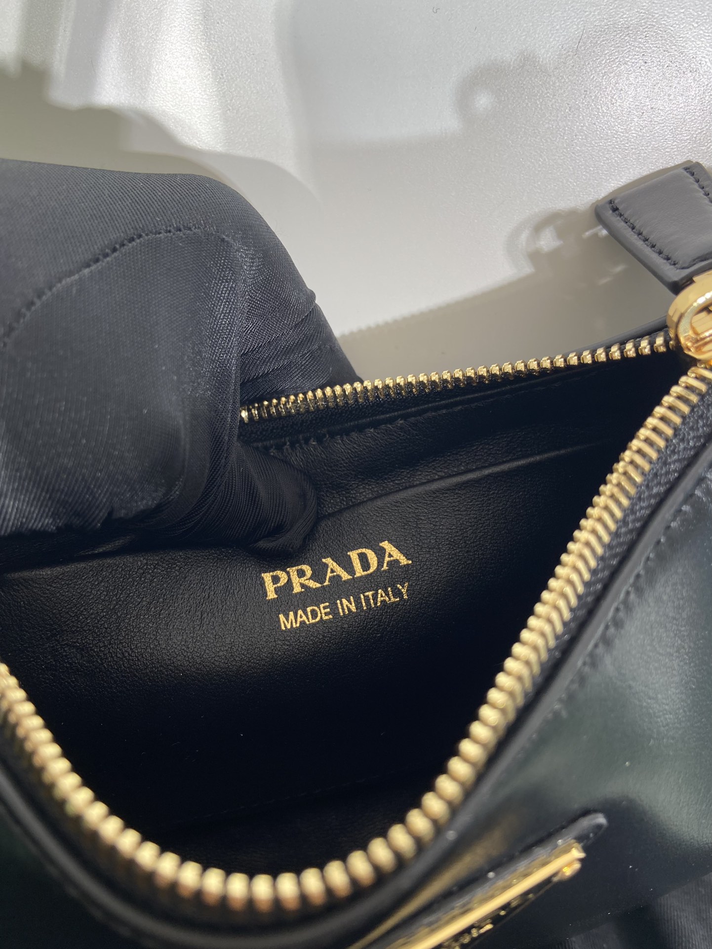Pra*a arqué leather mini shoulder bag
