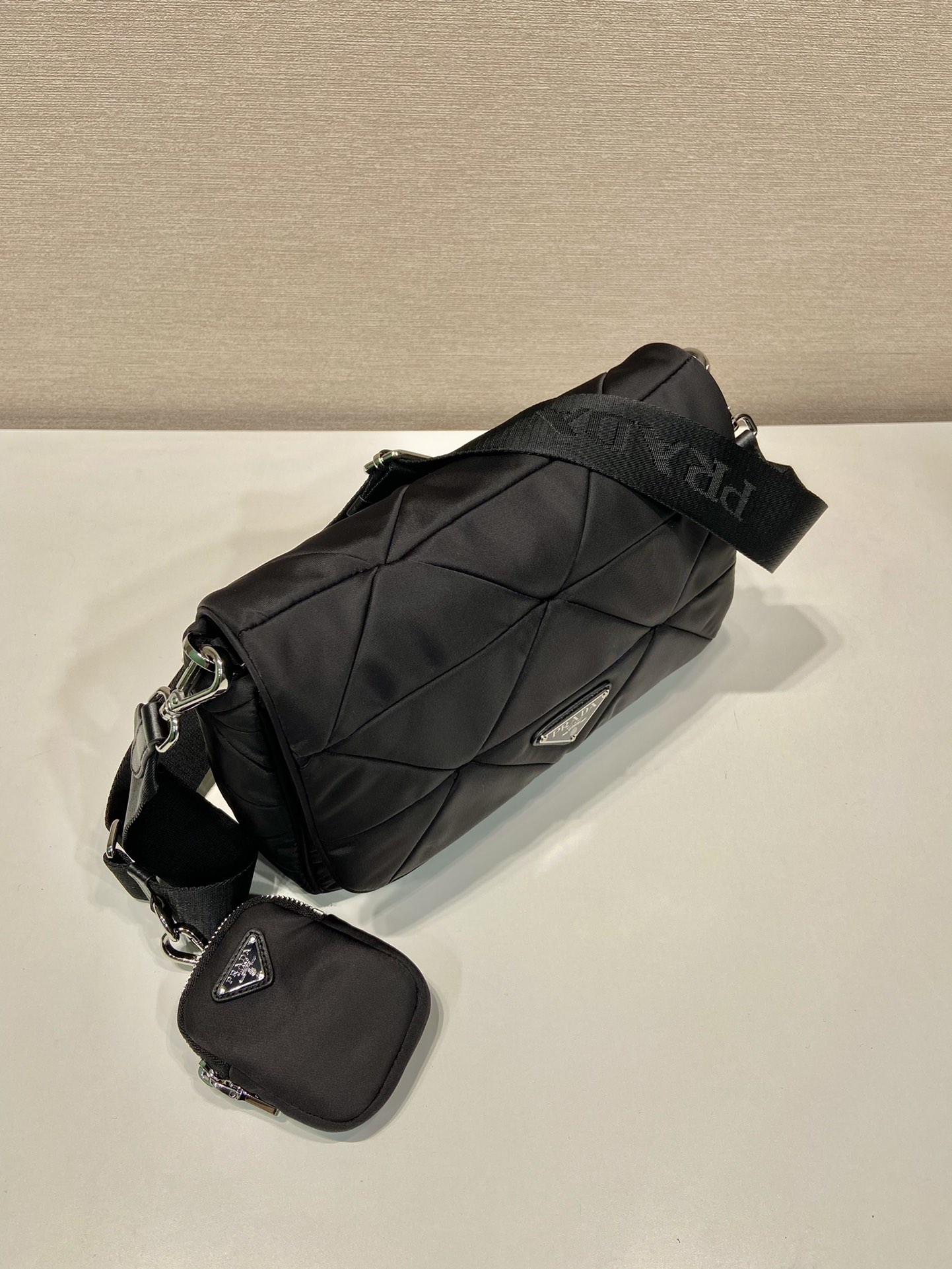 Pra*a re-nylon padded shoulder bag