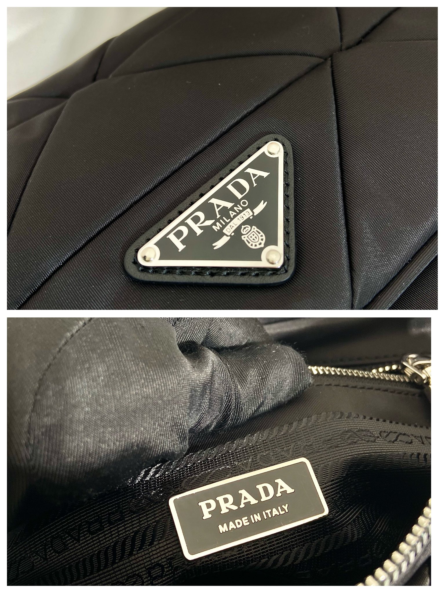 Pra*a re-nylon padded shoulder bag