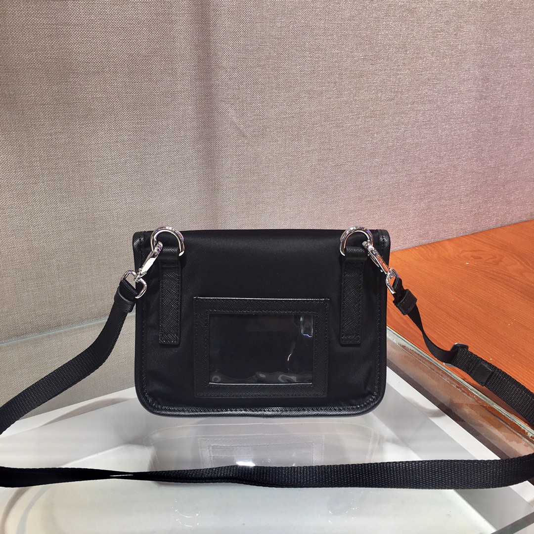 Pra*a re-nylon and saffiano leather smartphone case