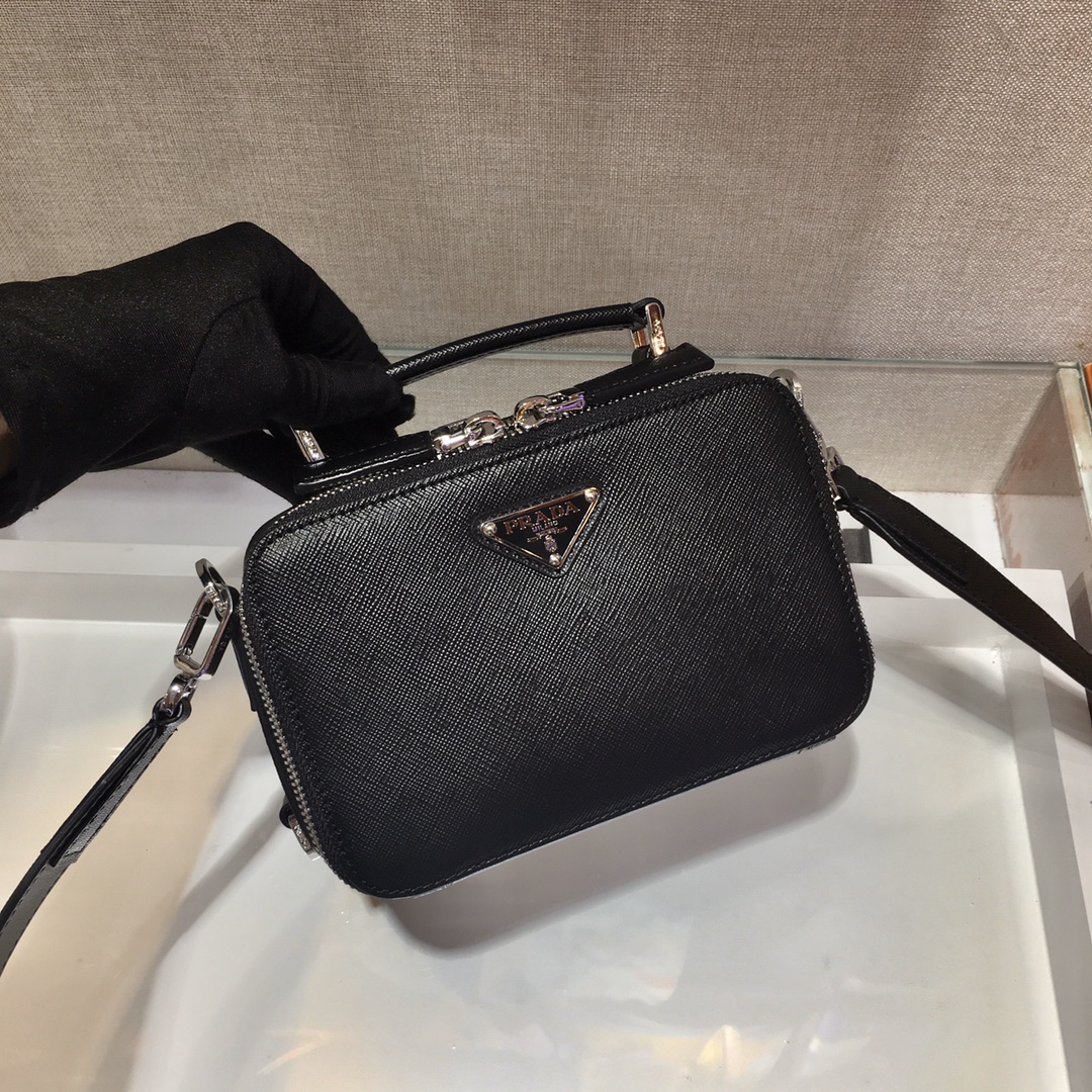 Pra*a small Pra*a brique leather bag