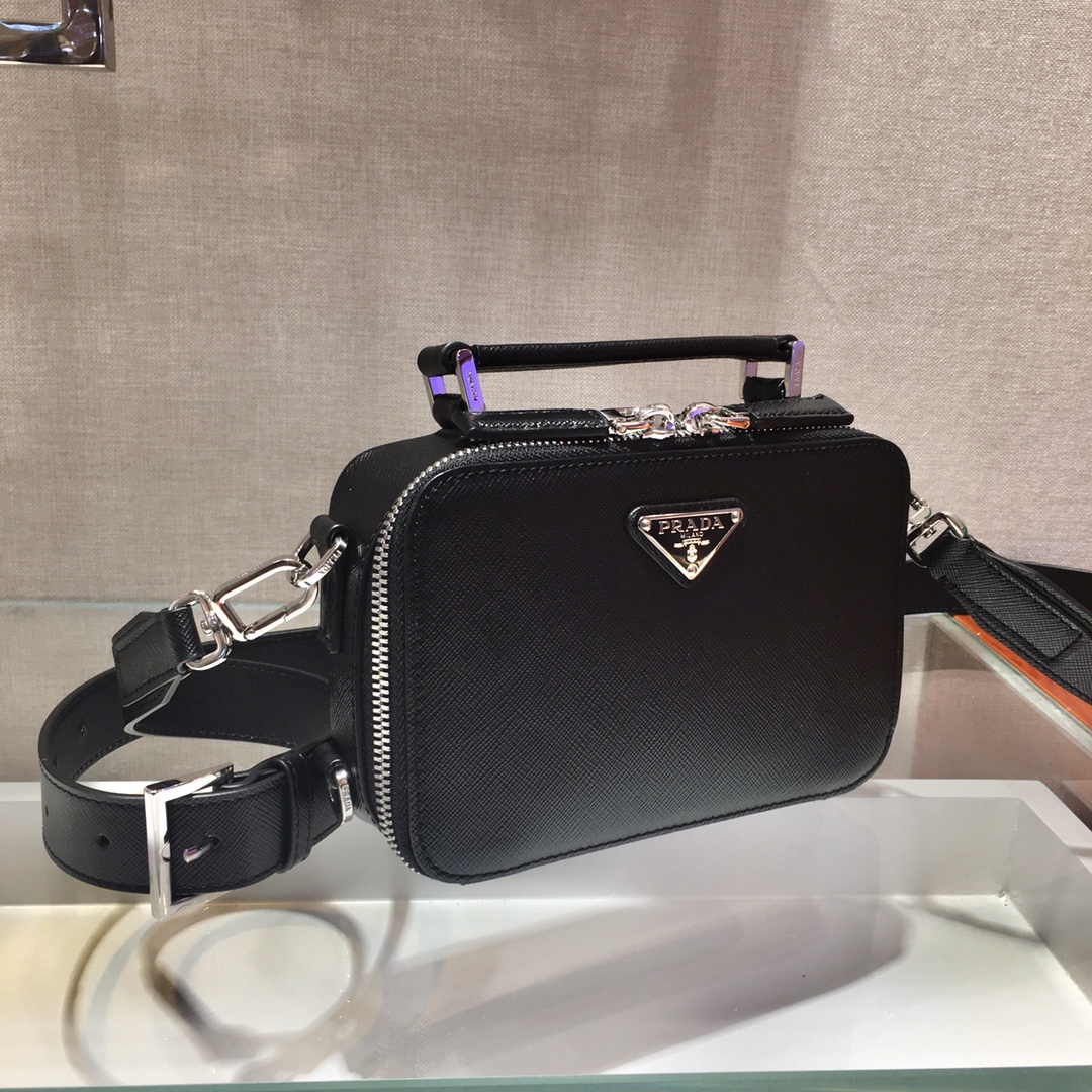 Pra*a small Pra*a brique leather bag
