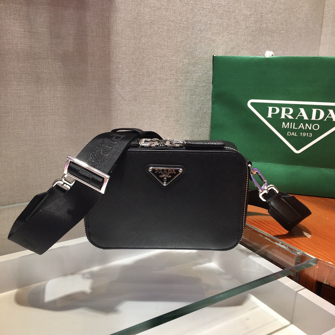 Pra*a small Pra*a brique leather bag