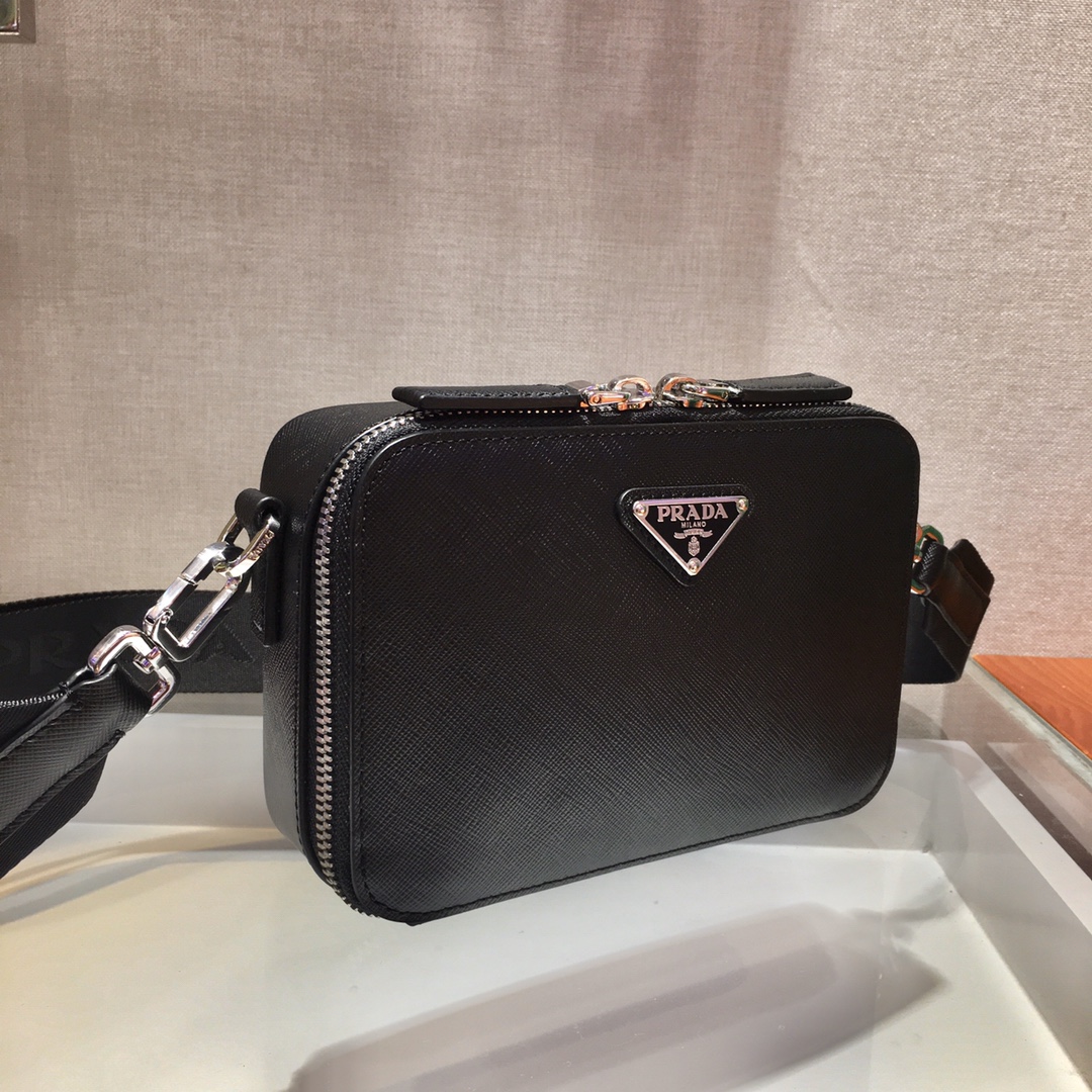 Pra*a small Pra*a brique leather bag
